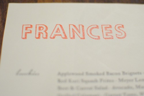 menu 500x335 Frances   11/27/10